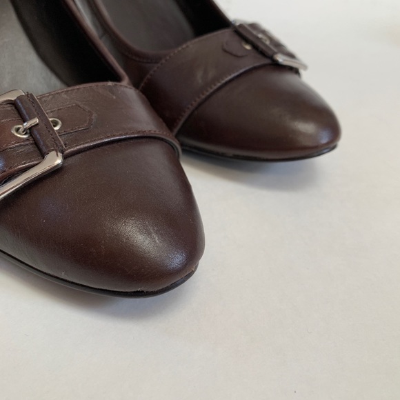 📦 MOVING SALE 🚛 Banana Republic🦉brown leather heels Size 10 - Picture 4 of 7